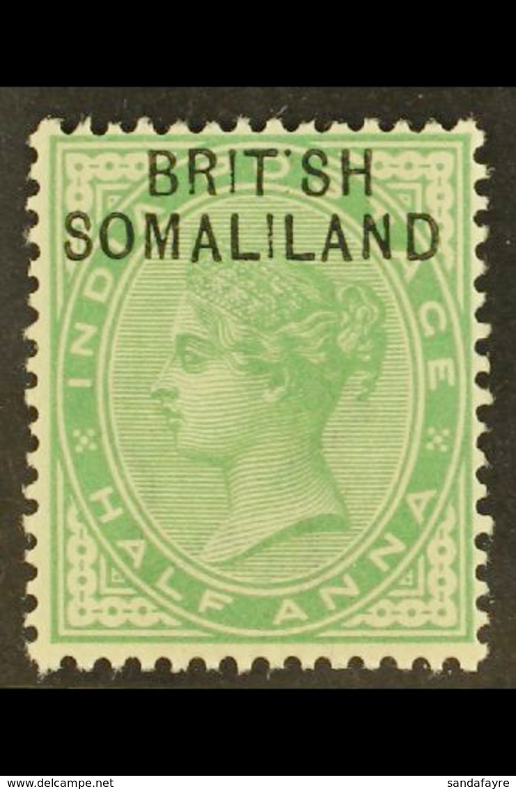 1903 ½a Yellow Green, Ovptd, Variety "BRIT SH", SG 1a, Very Fine Mint. For More Images, Please Visit Http://www.sandafay - Somaliland (Protectorate ...-1959)