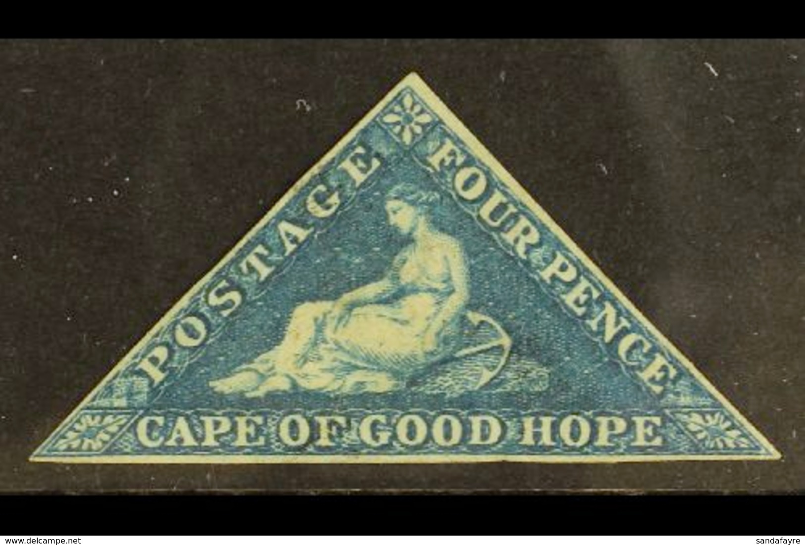CAPE OF GOOD HOPE 1855-63 4d Deep Blue/white Paper, SG 6, UNUSED No Gum With 3 Small Margins. Attractive & Scarce For Mo - Zonder Classificatie