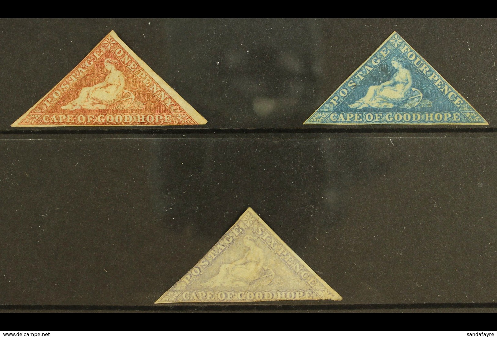 CAPE OF GOOD HOPE 1855 Unused Selection With 1d Brick Red, 4d Blue, 6d Pale Rose Lilac On White . Cat SG £7200. (4 Stamp - Unclassified