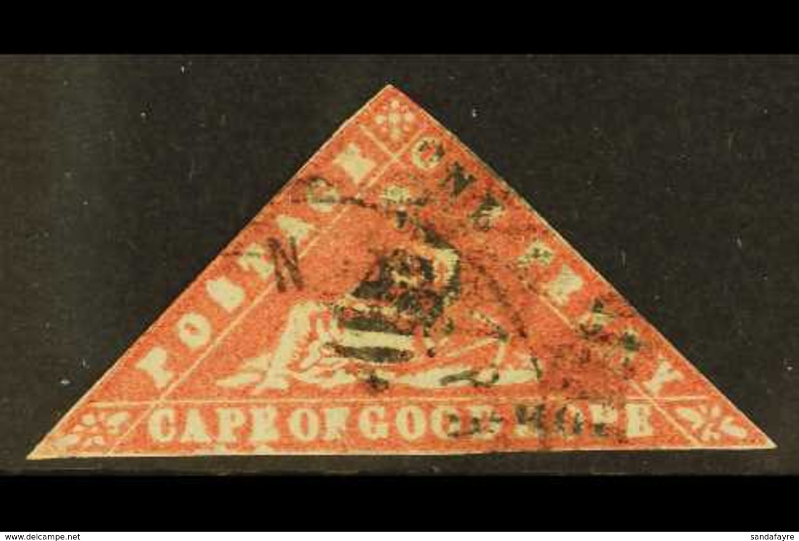 CAPE OF GOOD HOPE 1861 1d Carmine On Laid Paper, SG 13a, Used With Small Touching Margins. Cat £3500 For More Images, Pl - Ohne Zuordnung