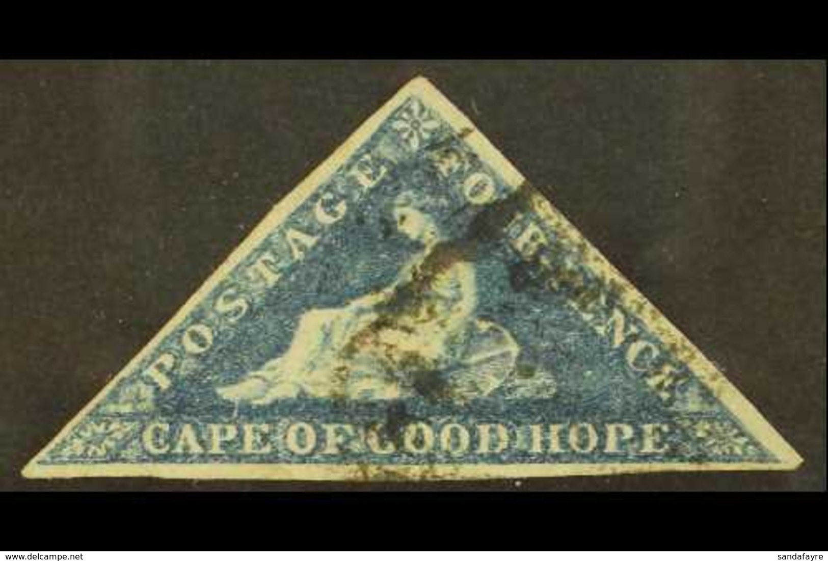 CAPE OF GOOD HOPE 1863-64 4d Deep Blue, SG 19, Used With 3 Margins.  For More Images, Please Visit Http://www.sandafayre - Unclassified