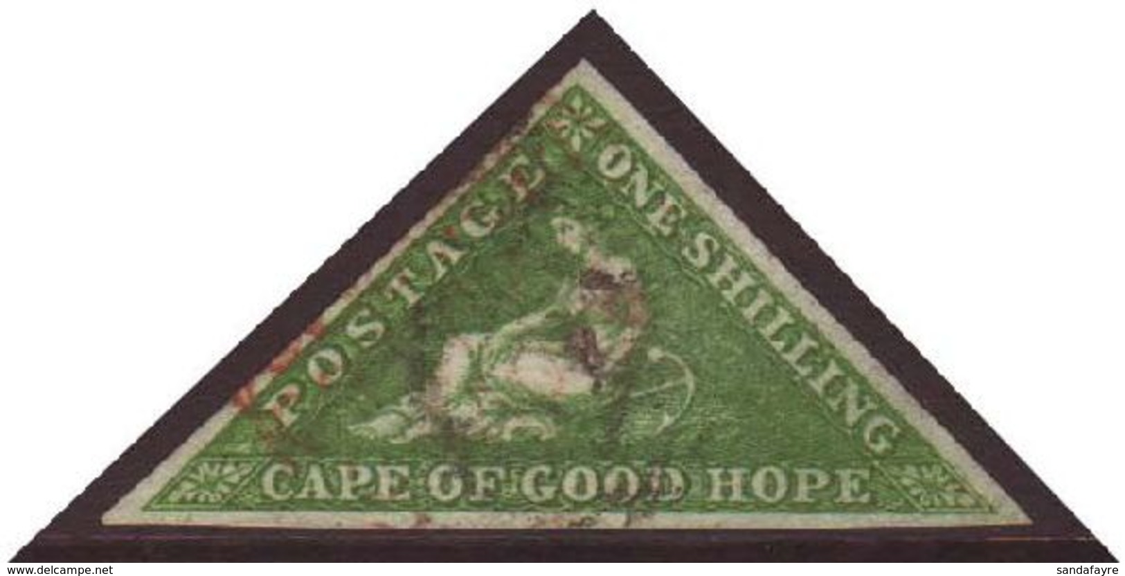 CGH 1855-63 1s Bright Yellow-green Triangular, SG 8, Very Fine Used With Lovely Even Margins All Round. Lightly Cancelle - Zonder Classificatie