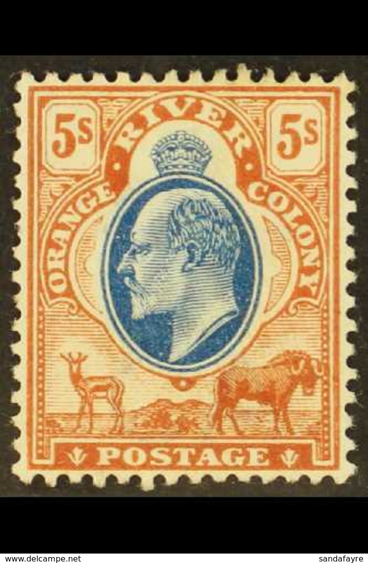 O.F.S. 1903-4 5s Blue & Brown, SG 147, Fine Mint. For More Images, Please Visit Http://www.sandafayre.com/itemdetails.as - Unclassified