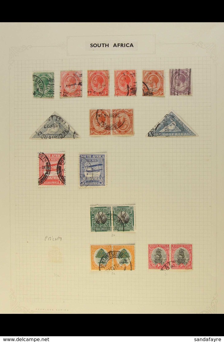 1910-1952 USED COLLECTION On Leaves, All Described Here In Correct Horizontal Pairs, We See 1913-24 To 5s, 1½d Tête-bêch - Unclassified