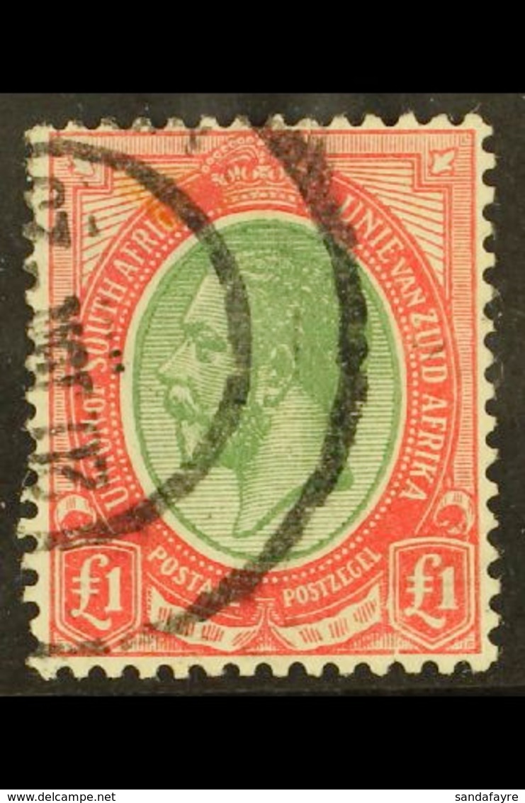 1913-24 £1 Green & Red, SG 17, Good Used, C.d.s. Postmark. For More Images, Please Visit Http://www.sandafayre.com/itemd - Ohne Zuordnung