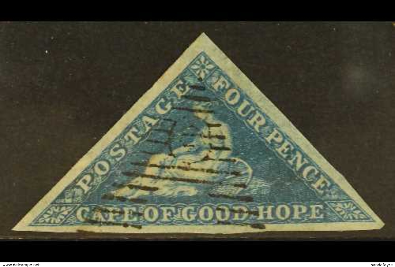 CAPE 1855-63 4d Blue Triangular, SG 6a, Very Fine Used With Clear Postmark, Full Large Margins, Nice Fresh Colour. For M - Zonder Classificatie