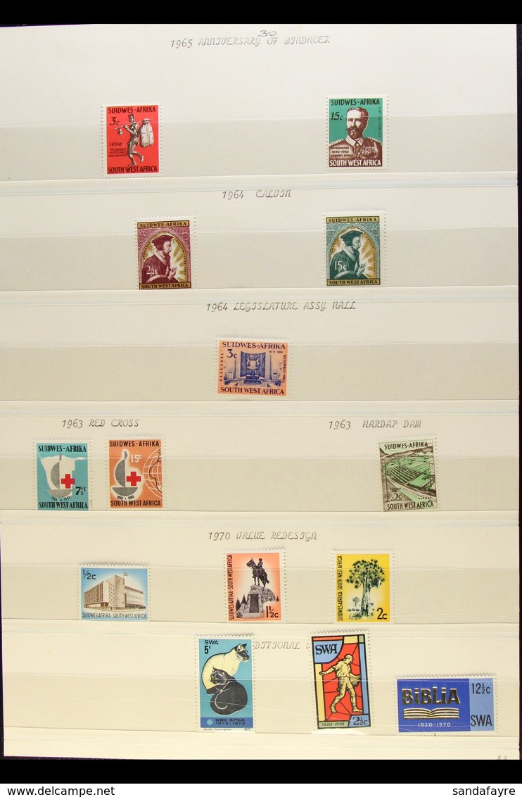 1963-1990 NEVER HINGED MINT A Largely Complete Run Of Sets For The Period, A Few Sets As Pairs/blocks. Lovely! (400+ Sta - Südwestafrika (1923-1990)