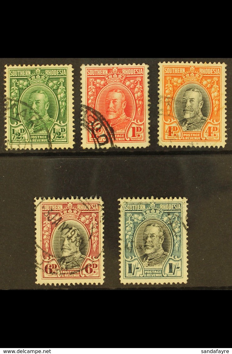 1931-7 ½d, 1d, 4d, 6d & 1s Perf.14, KGV Field Marshal Definitives (all The P.14 Issues From This Set), SG 15b, 16b, 19b, - Zuid-Rhodesië (...-1964)