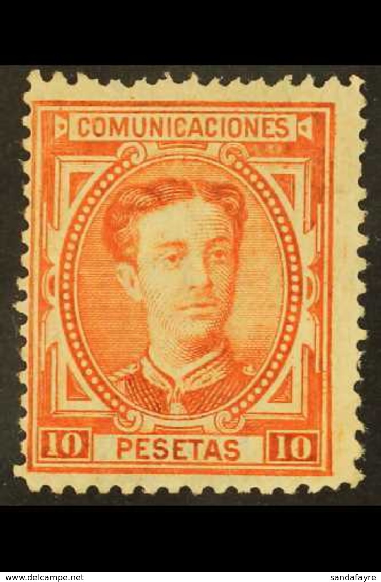 1876 10 Peseta Vermilion, SG 246, Mi 164, Never Hinged Mint For More Images, Please Visit Http://www.sandafayre.com/item - Other & Unclassified