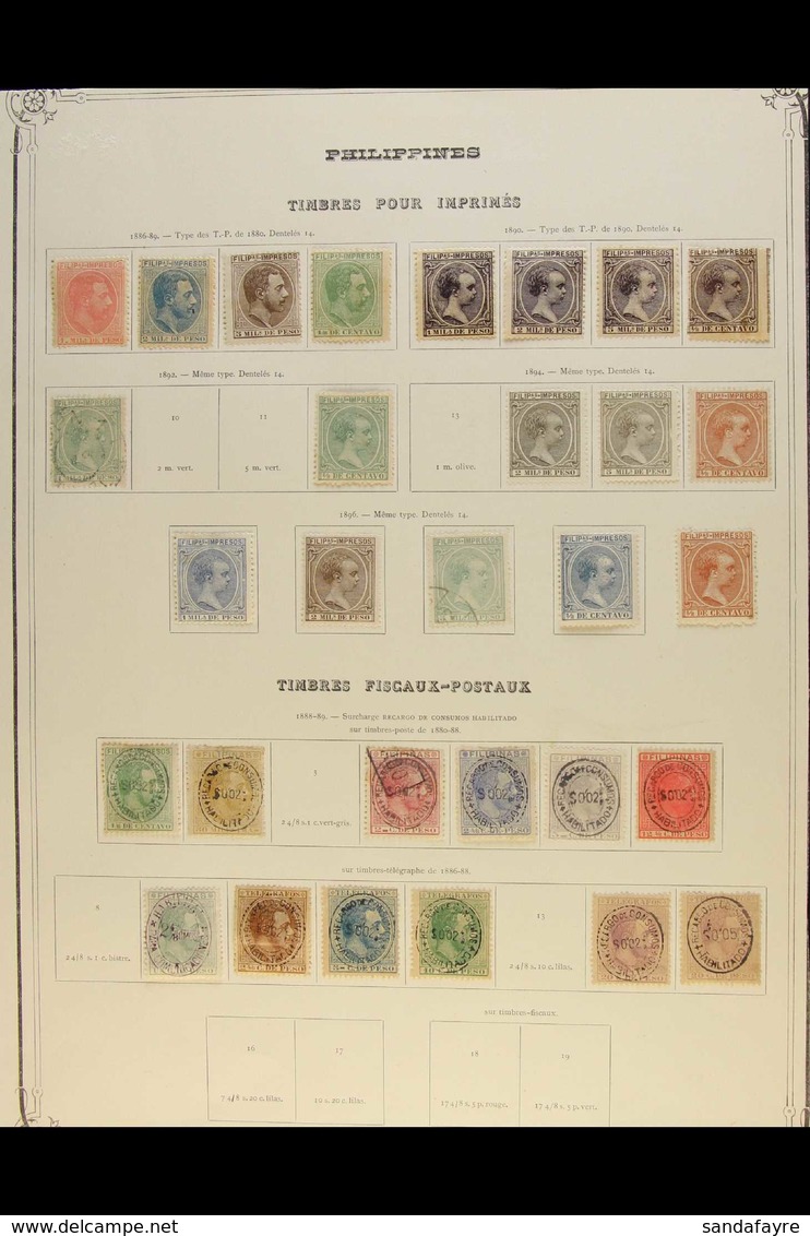 PHILIPPINES AND PORTO RICO 1874-1936 Mint And Used Collection On Album Pages, Includes Philippines (approx 175 Stamps) R - Sonstige & Ohne Zuordnung