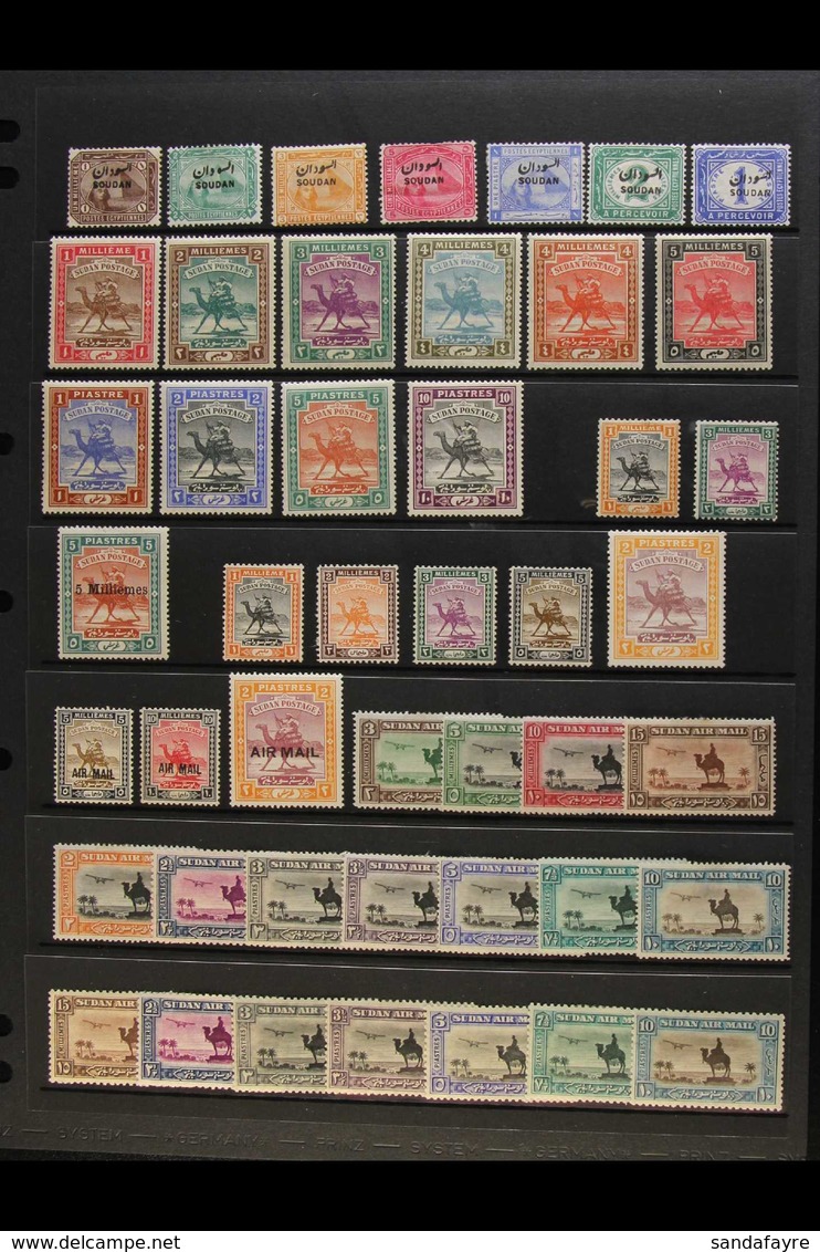 1897-1961 ALL DIFFERENT MINT COLLECTION Presented On Stock Pages. Includes 1897 Set To 1p, 1902-21 Arab Postman Range Wi - Sudan (...-1951)