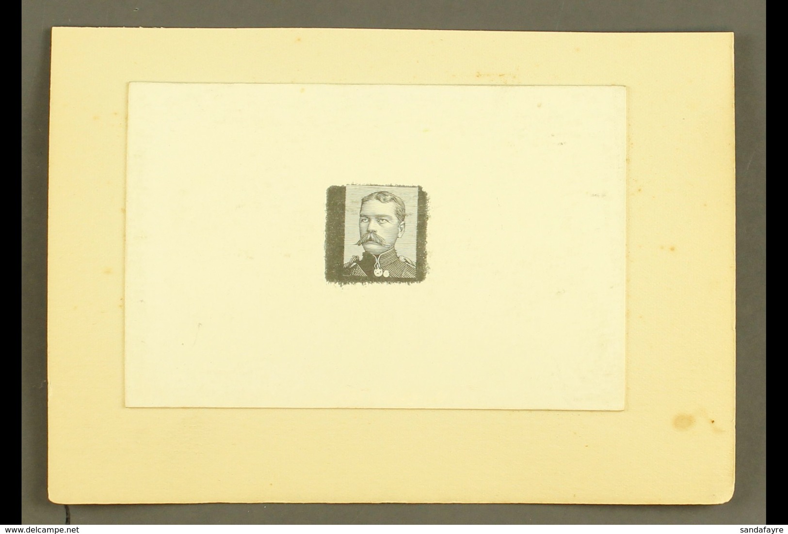 LORD KITCHENER OF KHARTOUM DIE PROOF A Circa 1900 De La Rue Die Proof Showing A Stamp Sized Engraved Portrait Of Lord Ki - Sudan (...-1951)