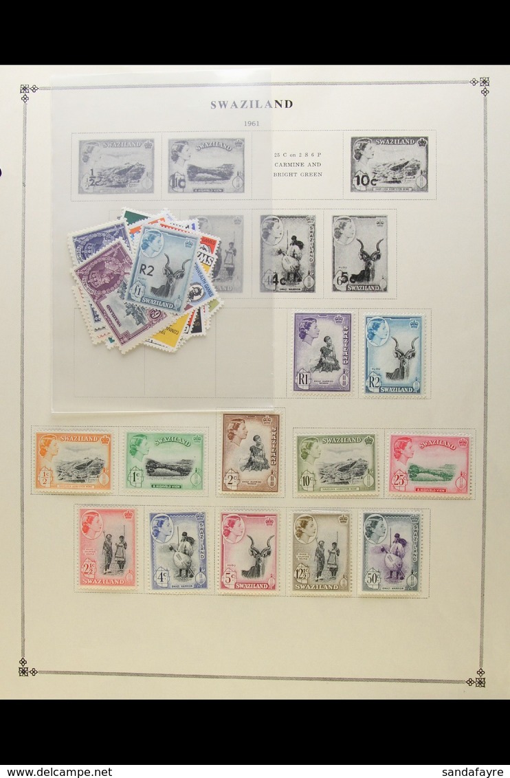 1889-1970 COLLECTION Mostly Mint, Including 1956 Definitives Complete Set And 1961 2R On £1. (approx 100 Stamps) For Mor - Swaziland (...-1967)