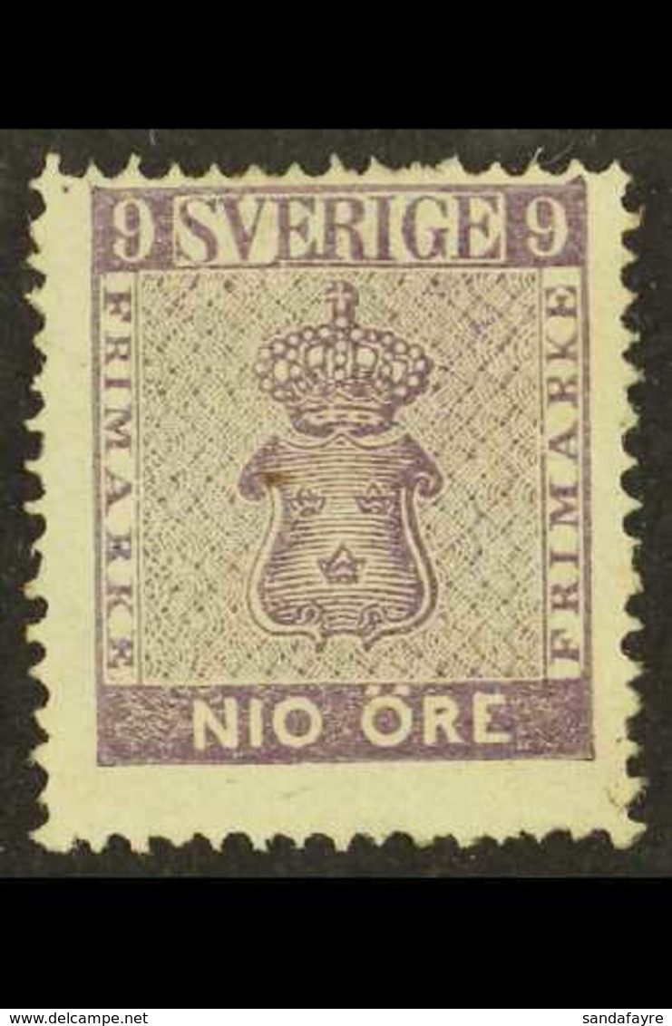 1858 9ore Purple, SG 7, Mint, Centred High But Not Perfed Into Design And Some Slight Gum Adherence. Cat SG £450 For Mor - Andere & Zonder Classificatie