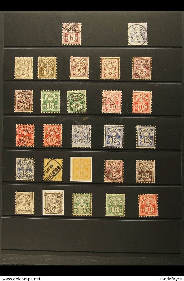 1882-99 "CROSS" DEFINITIVES, Small Collection, Includes 5c Maroon & 12c Pale Ultramarine On Wove Paper, Plus A Mint And  - Andere & Zonder Classificatie