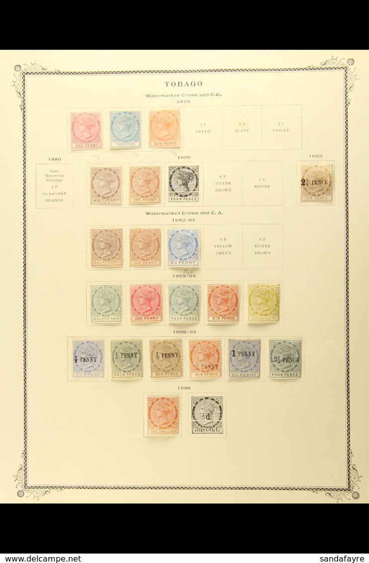 1879-1896 ALL DIFFERENT MINT COLLECTION On A Printed Album Page. With 1879 (wmk CC) Set To 6d Unused (no Gum); 1880 ½d & - Trinidad & Tobago (...-1961)