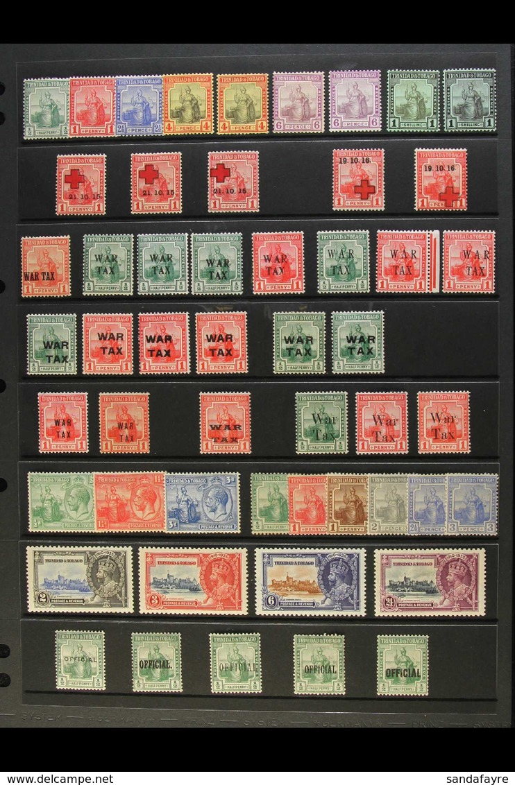 1913-35 ALL DIFFERENT MINT COLLECTION Includes 1913-23 Set With Shades To 1s, 1915-16 1d Red Cross Range With Positional - Trinidad En Tobago (...-1961)