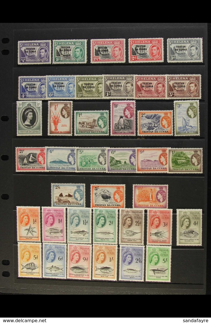 1952-1970 VERY FINE MINT An Attractive, ALL DIFFERENT Collection Presented On Stock Pages. Includes 1952 Set To 5s, 1954 - Tristan Da Cunha