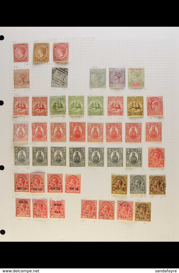 1867-1990 SMALL COLLECTION. A Mint & Used (mainly Mint) Range Presented On Album Pages That Includes QV Mint To 4d, 5d & - Turks & Caicos