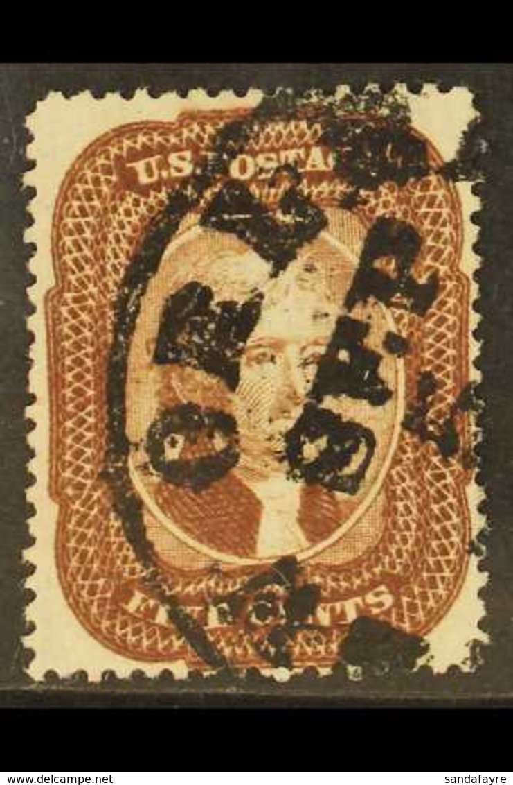 1857-61 5c Brown Jefferson, SG 32, Scott 29, Fine With Good Colour And Perfs, Neat Part New Orleans Cds, Buhler Guarante - Other & Unclassified