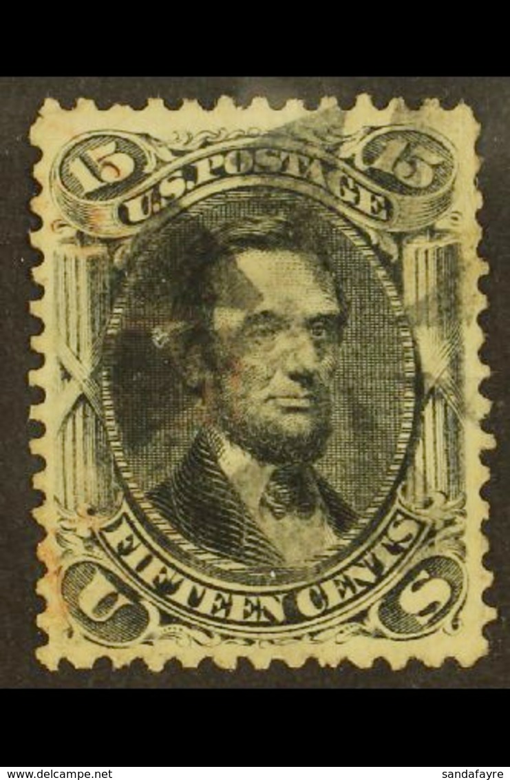 1866 15c Grey-black Lincoln (SG 73, Sc 77), Lightly Used With Extremely Fine Centering. For More Images, Please Visit Ht - Andere & Zonder Classificatie