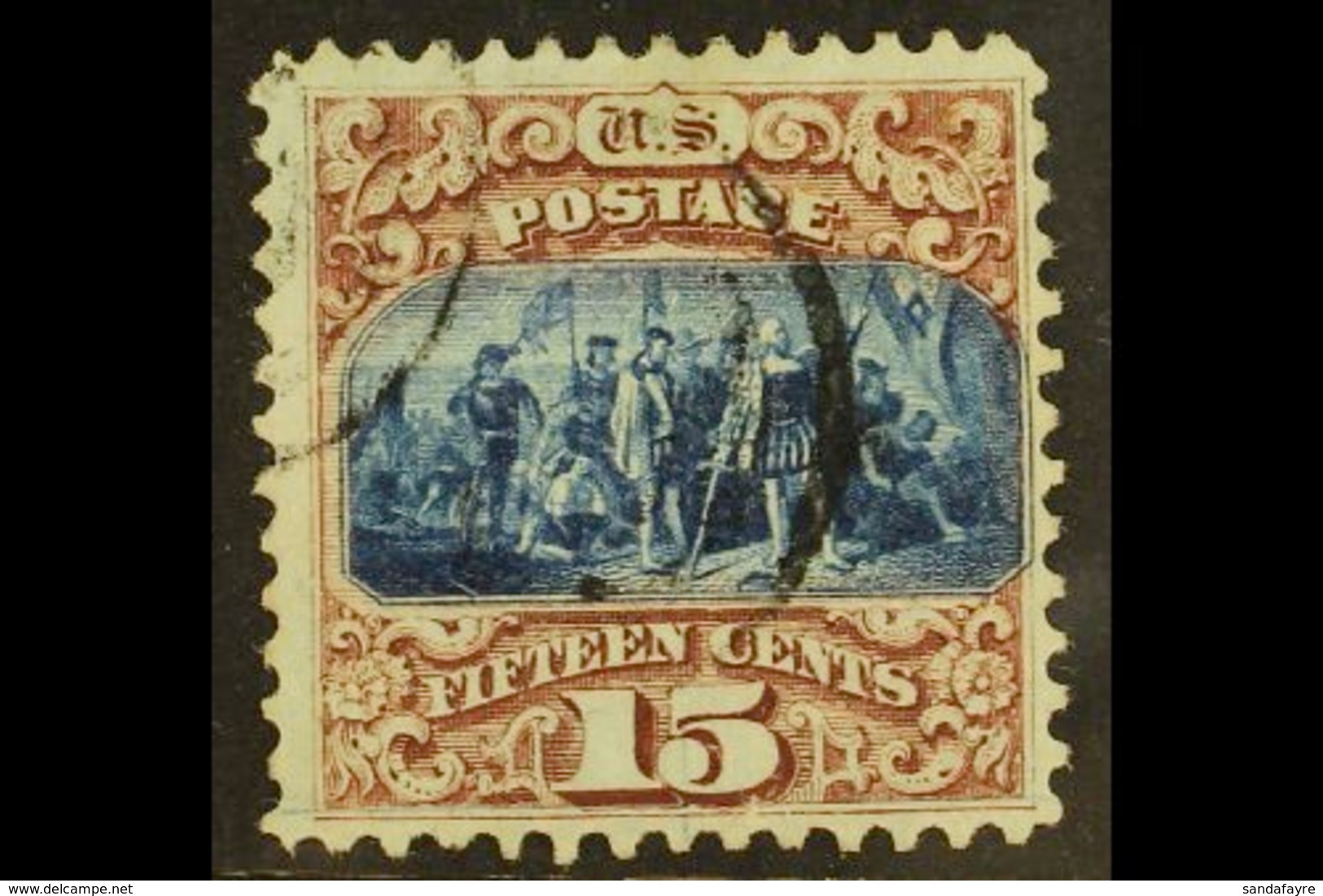 1869 15c Blue And Brown Type I (SG 120, Sc 118), Very Fine Used. A Beauty! For More Images, Please Visit Http://www.sand - Andere & Zonder Classificatie