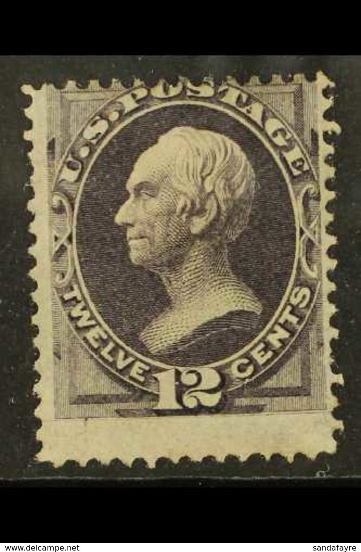 1870 12c Dull Violet President Clay, Sc 151, Good Mint No Gum, Centered High. Cat Sc $1000 (£660) As No Gum. For More Im - Andere & Zonder Classificatie