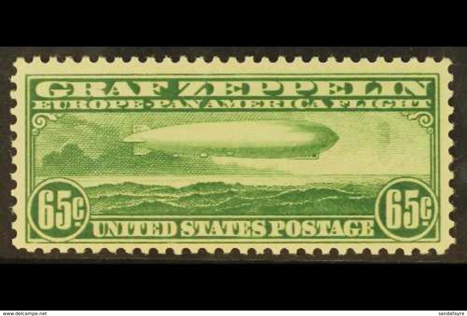1930 AIRMAILS - 1930 65c Green, Graf Zeppelin Issue, Scott C13, Never Hinged Mint. For More Images, Please Visit Http:// - Andere & Zonder Classificatie