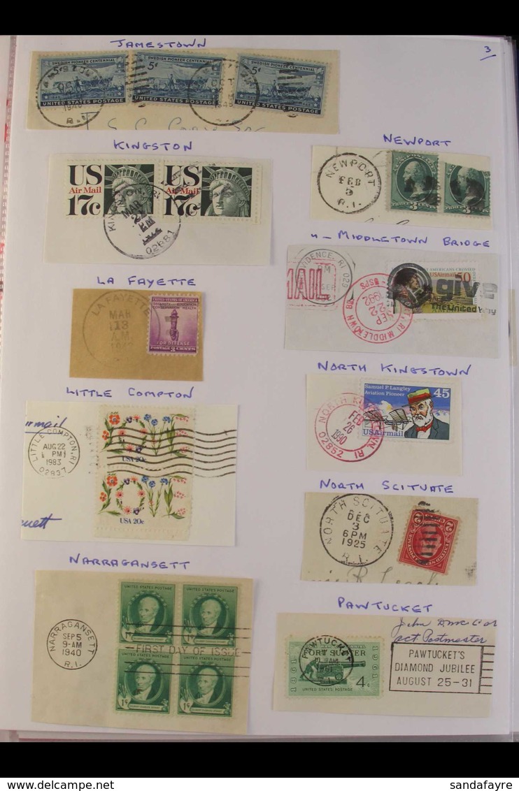 POSTMARKS COLLECTION "R" To "W" STATES In FIVE VOLUMES Containing Cancellations On Stamps Of Various Denominations From  - Andere & Zonder Classificatie