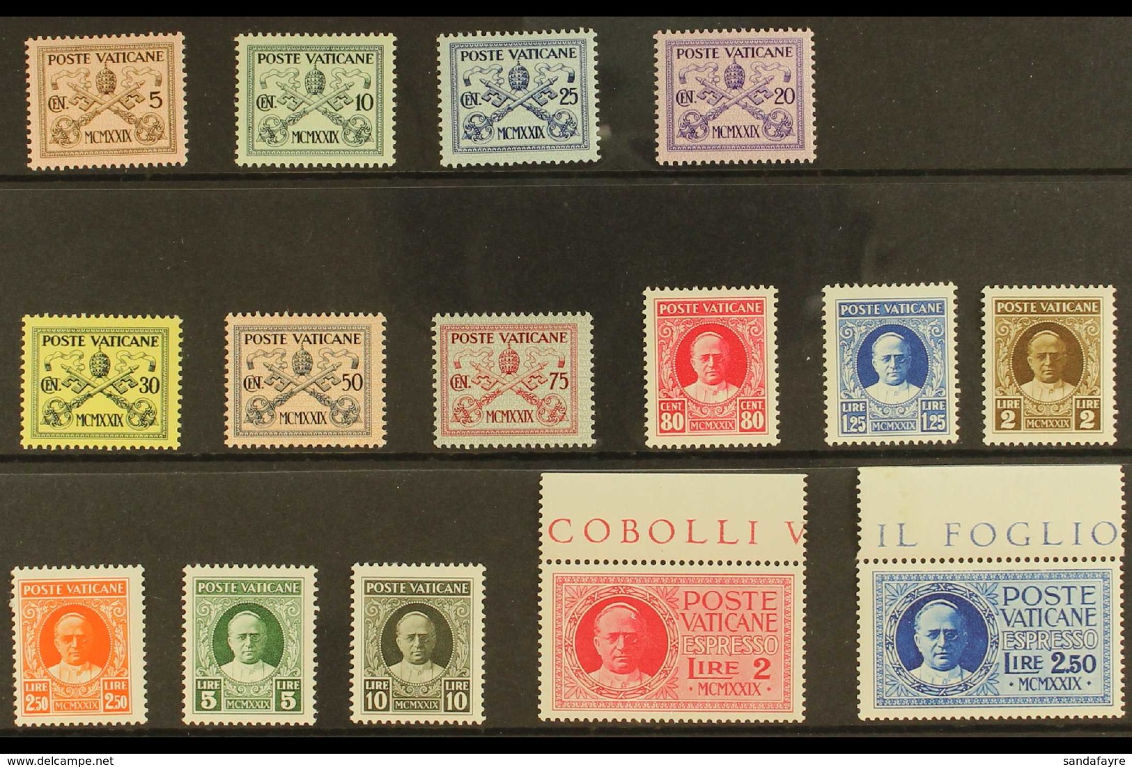 1929 Complete Definitive Set, Sass S 2, G 1/13 & Express 2L & 2L50, SG E14/15, Never Hinged Mint (15 Stamps)   For More  - Other & Unclassified