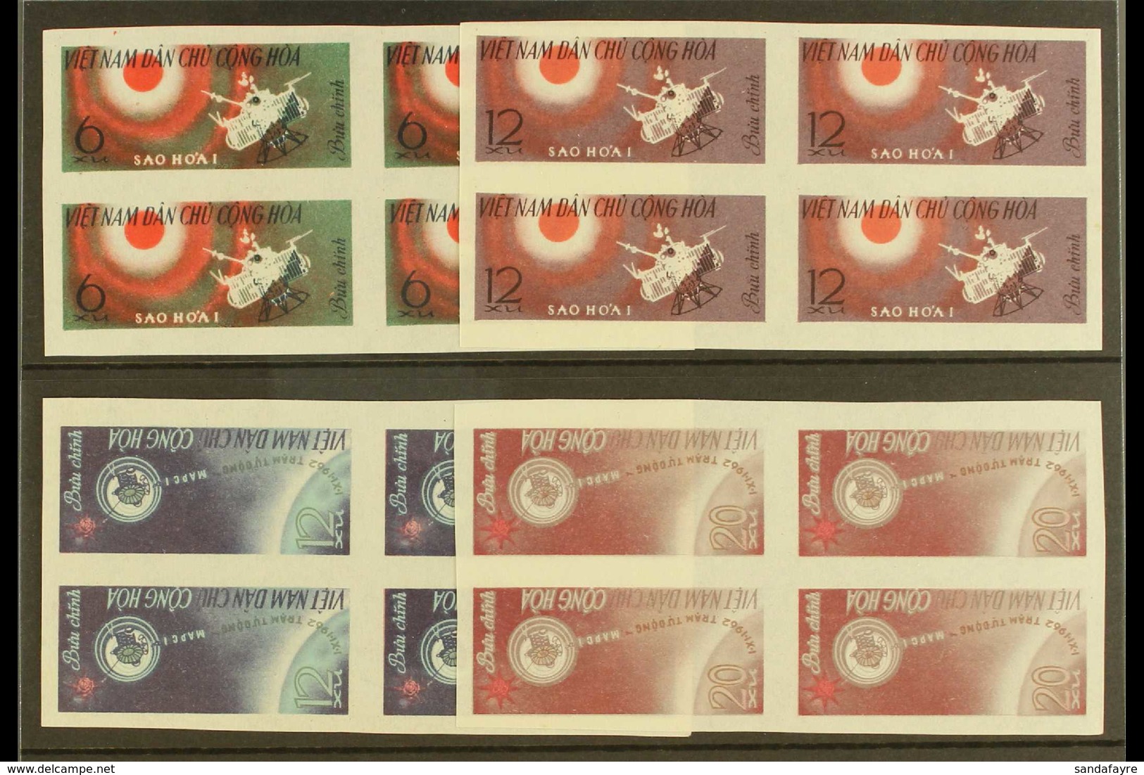 1963 Soviet Rocket "Mars I", SG N260/63, IMPERF SET IN BLOCKS OF 4, Unused & Without Gum (16 Stamps) For More Images, Pl - Viêt-Nam