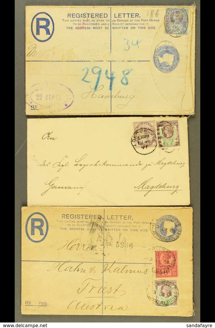 1882-1901 COMMERCIAL PERFINS ON COVERS. An Interesting Group Of Covers Addressed To European Destinations, Bearing Mostl - Andere & Zonder Classificatie