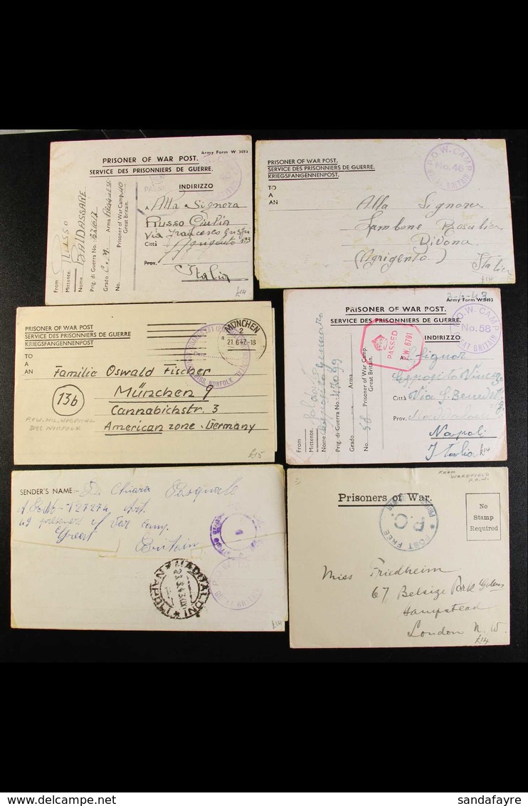 WWII PRISONER OF WAR POST Collection Of Censored Covers And Cards From A Wide Range Of P.O.W. Camps In Great Britain. Se - Other & Unclassified