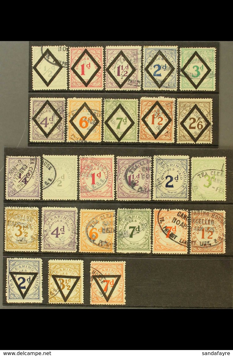 TEA CLEARING HOUSE REVENUE STAMPS 1923-1926 All Different Used Selection On Stock Cards, Inc 1923 Most Vals To 1s2d, 192 - Autres & Non Classés
