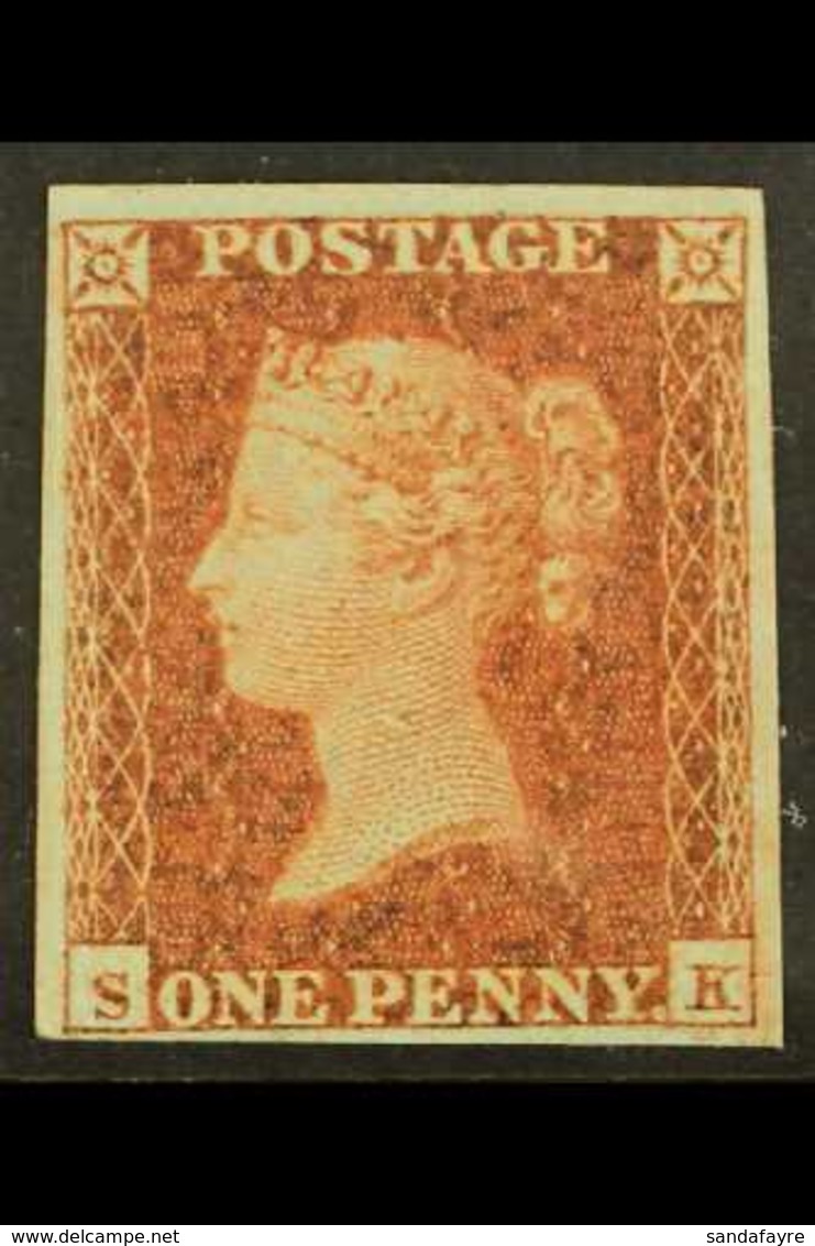 1841 1d Red- Brown 'SK', SG 8, Mint With 4 Margins. Very Pretty. For More Images, Please Visit Http://www.sandafayre.com - Autres & Non Classés