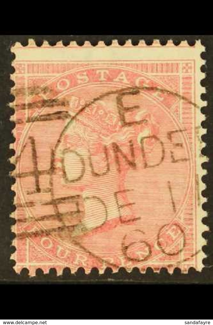 1855-7 4d Rose, Watermark Large Garter, SG 66a, Very Fine Used With DUNDEE C.d.s. Postmark. For More Images, Please Visi - Andere & Zonder Classificatie