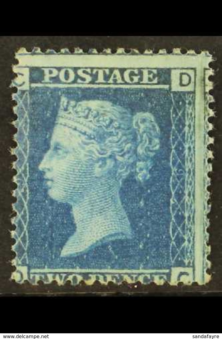 1858 2d Blue Plate 9, SG 45, Never Hinged Mint. For More Images, Please Visit Http://www.sandafayre.com/itemdetails.aspx - Other & Unclassified
