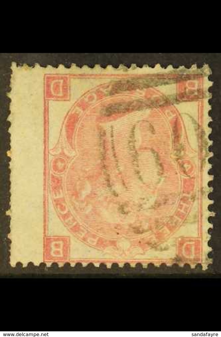 1865-67 3d Rose, Plate 4, Wmk Emblems, With WATERMARK INVERTED Variety, SG 92Wi, Used, Faulty Perfs On Wing Margin But O - Sonstige & Ohne Zuordnung
