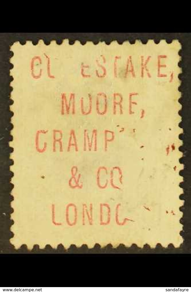 1867 3d Rose Plate 5, Wmk Spray With "COPESTAKE, MOORE, CRAMPTON & CO., LONDON." Underprint, SG Spec PP28, Fine Used. Ve - Other & Unclassified