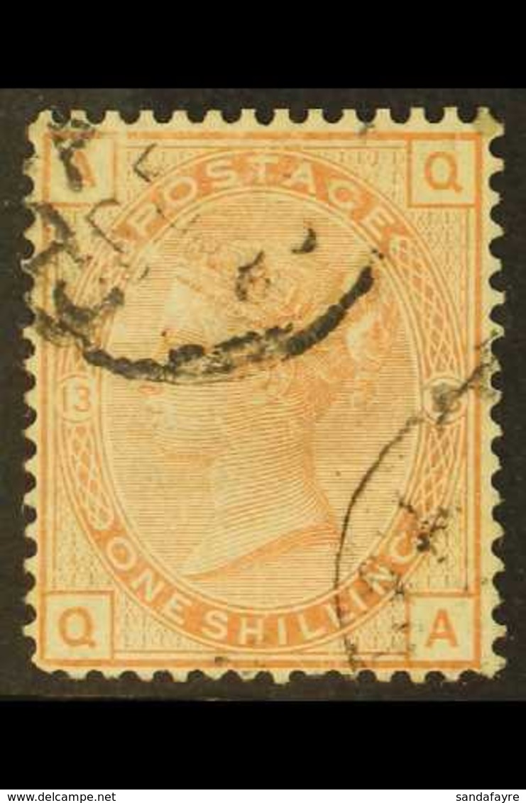 1873-80 1s Orange (plate 13) Wmk Spray, SG 151, Used With Lovely Corner Cds Cancellations, Some Shortish Perfs At Base B - Sonstige & Ohne Zuordnung