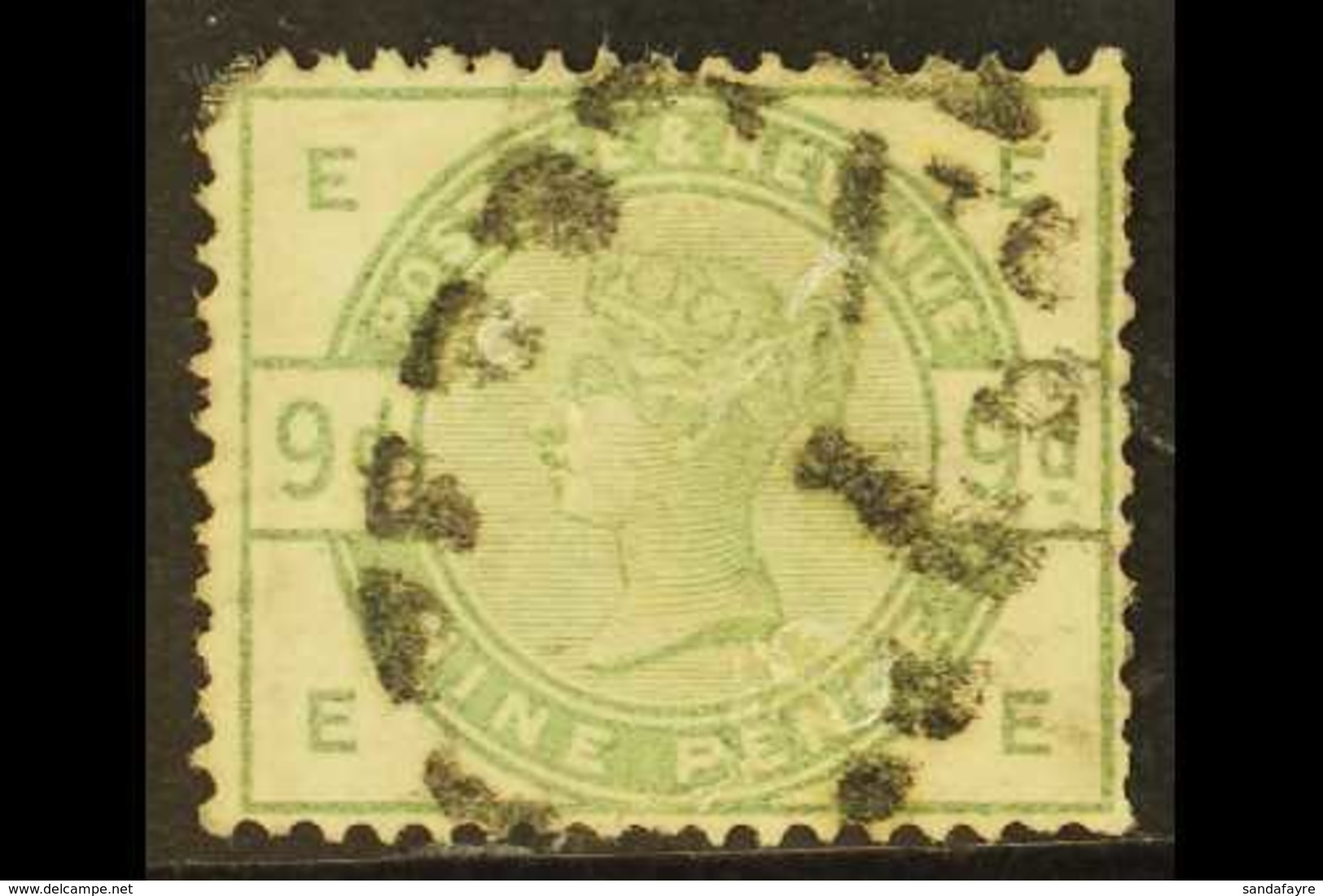 1883 9d Dull Green, Watermark Sideways Inverted, SG 195wi, Good Used, Cat £775. For More Images, Please Visit Http://www - Other & Unclassified