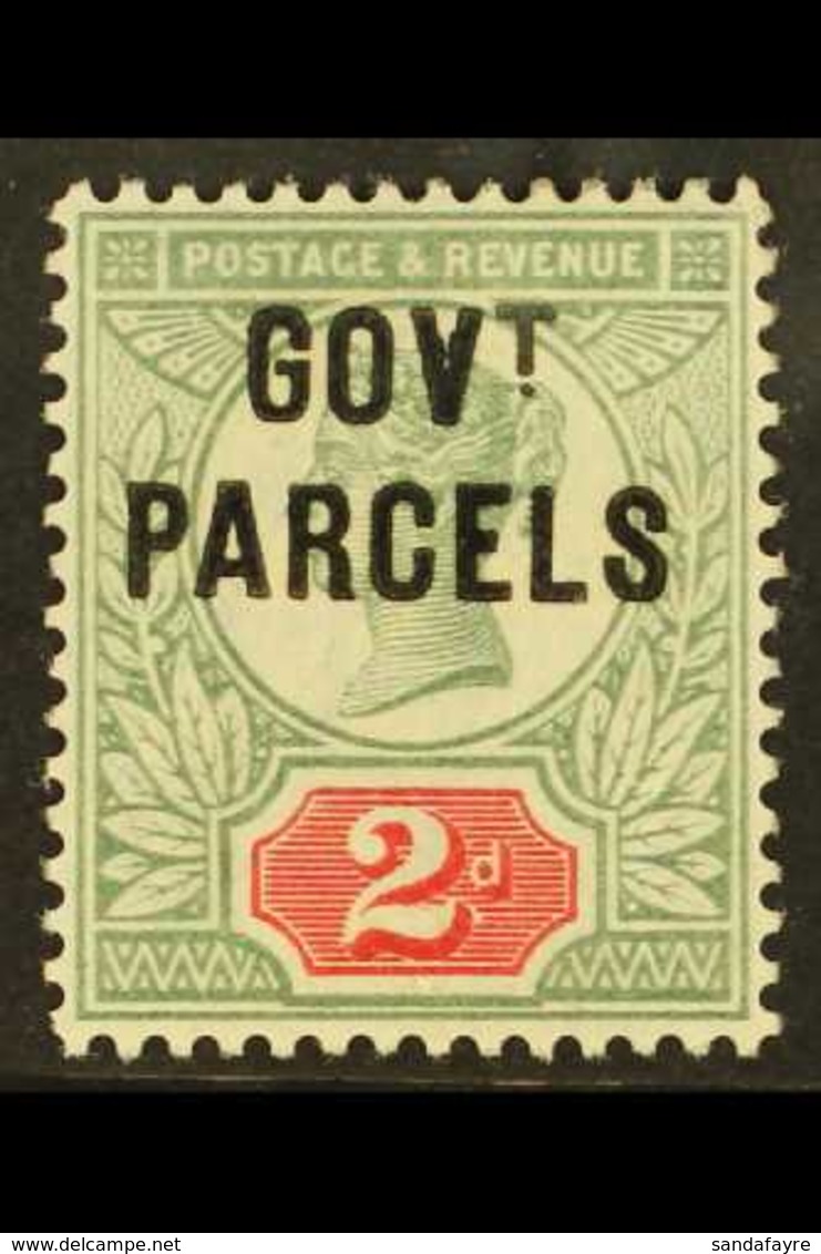OFFICIAL GOVERNMENT PARCELS 1891-1900 2d Grey-green & Carmine "GOVT. PARCELS" Overprint, SG O70, Fine Mint, Very Fresh.  - Andere & Zonder Classificatie