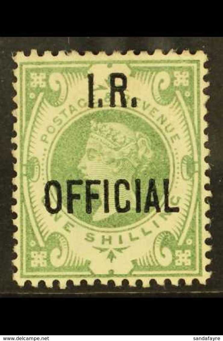 OFFICIAL INLAND REVENUE 1882-1901 1s Dull Green "I.R. OFFICIAL" Overprint, SG O15, Unused No Gum, Good Colour, Cat £1,00 - Sonstige & Ohne Zuordnung