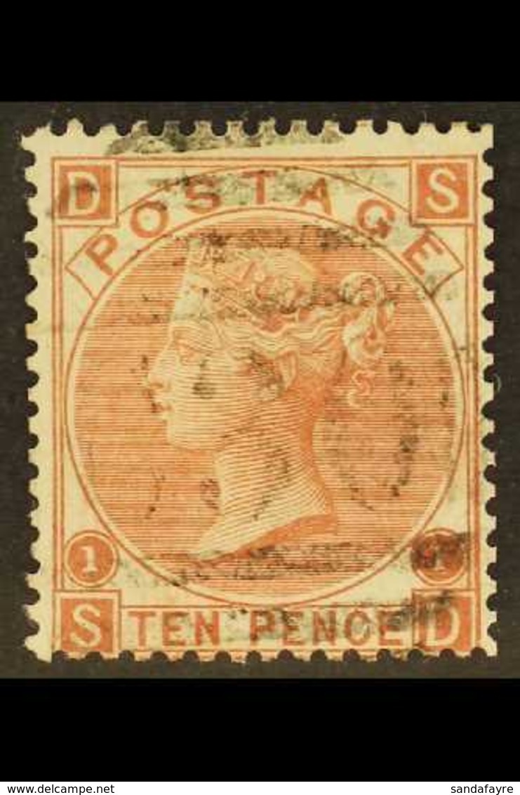 USED ABROAD: CHILE 1867 10d Red-brown, With Fine Upright "C30" Of Valparaiso, SG Z81. For More Images, Please Visit Http - Andere & Zonder Classificatie