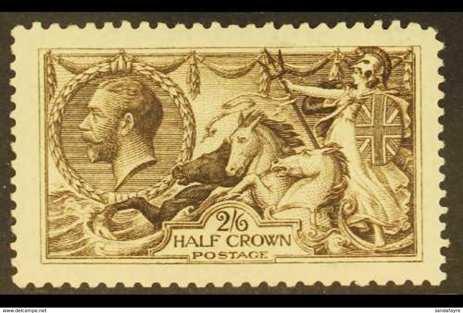 1913 2s6d Deep Sepia Brown Seahorse, SG 399, Never Hinged Mint, Upper Right Corner Rounded. For More Images, Please Visi - Unclassified