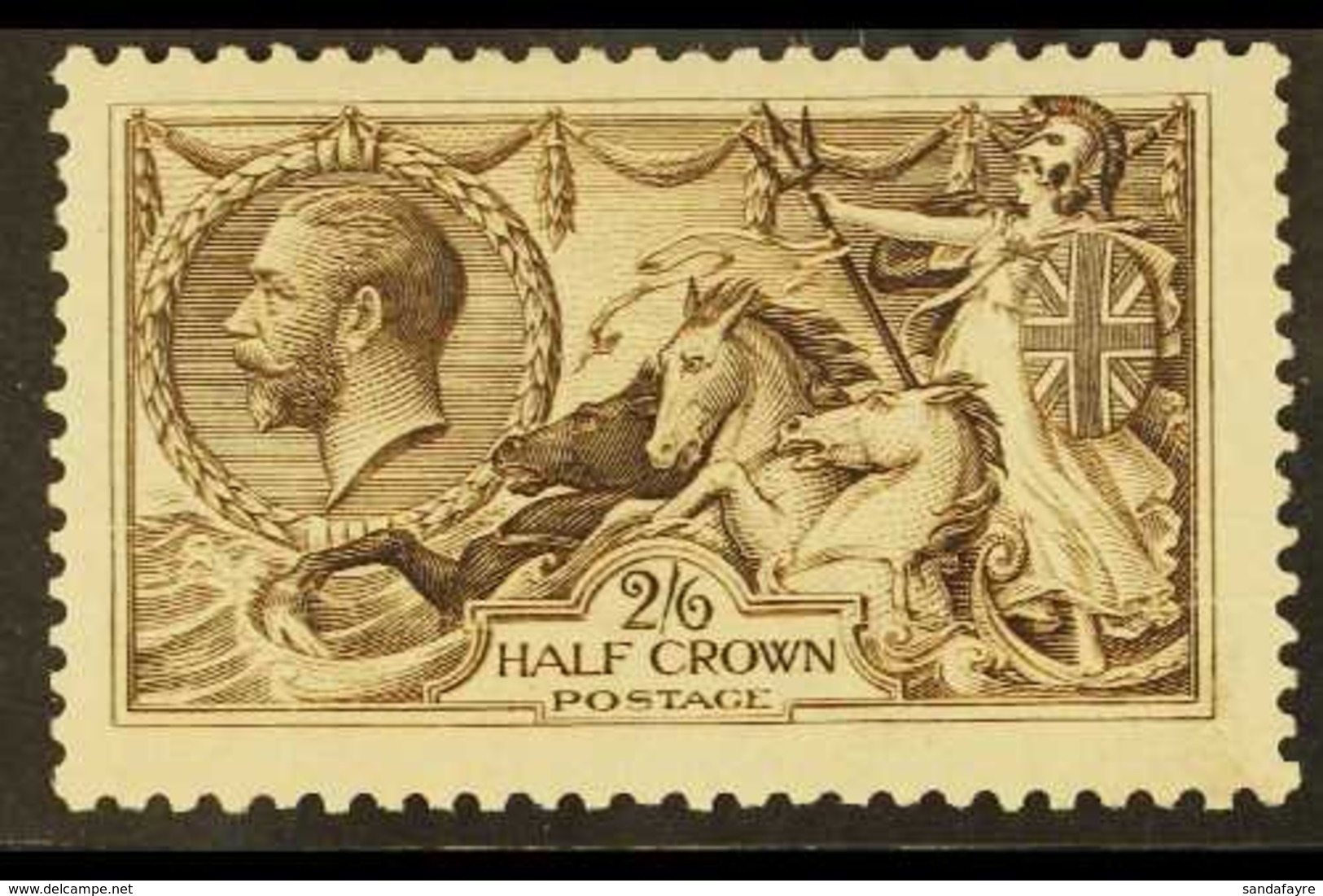 1913 2s6d Sepia Brown "Seahorse", SG 400, Fine Mint With Light Gum Bend For More Images, Please Visit Http://www.sandafa - Unclassified