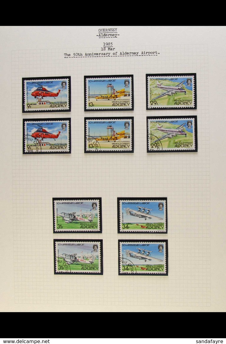 ALDERNEY 1983-1990 Complete Run, From 1983 Definitives To 1990 Royal Navy Ships Set, Both NEVER HINGED MINT And VERY FIN - Autres & Non Classés