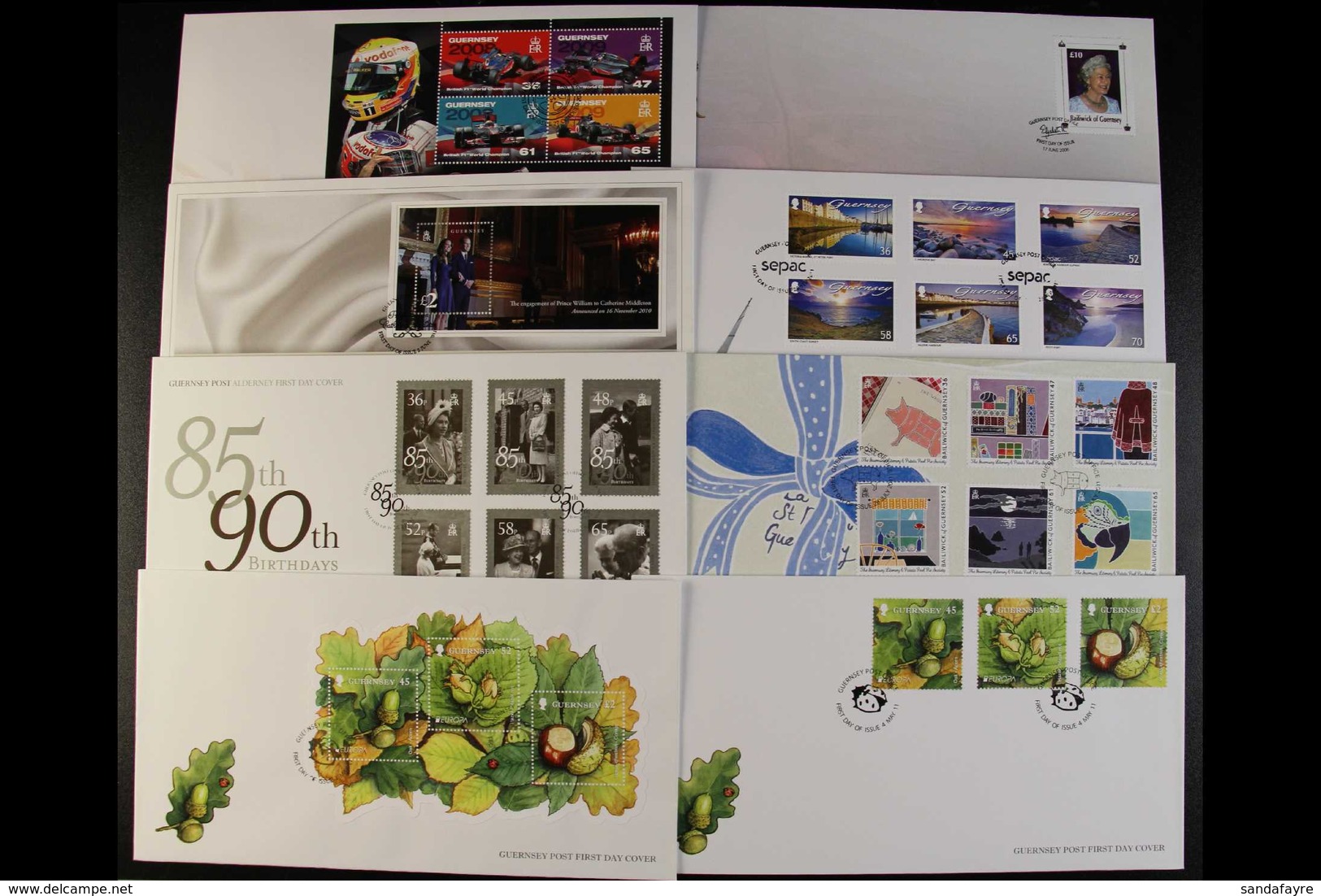 GUERNSEY 1970-2011 FIRST DAY COVERS COLLECTION. An Attractive, ALL DIFFERENT Collection Of Illustrated, Unaddressed Cove - Andere & Zonder Classificatie