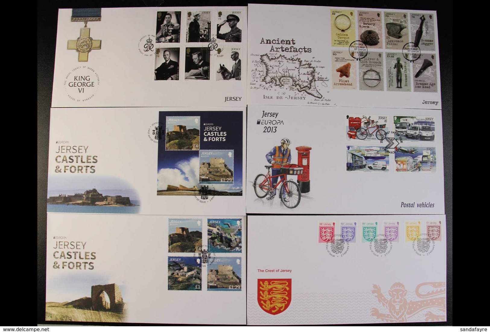 JERSEY 2017 FIRST DAY COVERS. An All Different Collection Of Illustrated Unaddressed Covers Bearing Sets & Miniature She - Autres & Non Classés