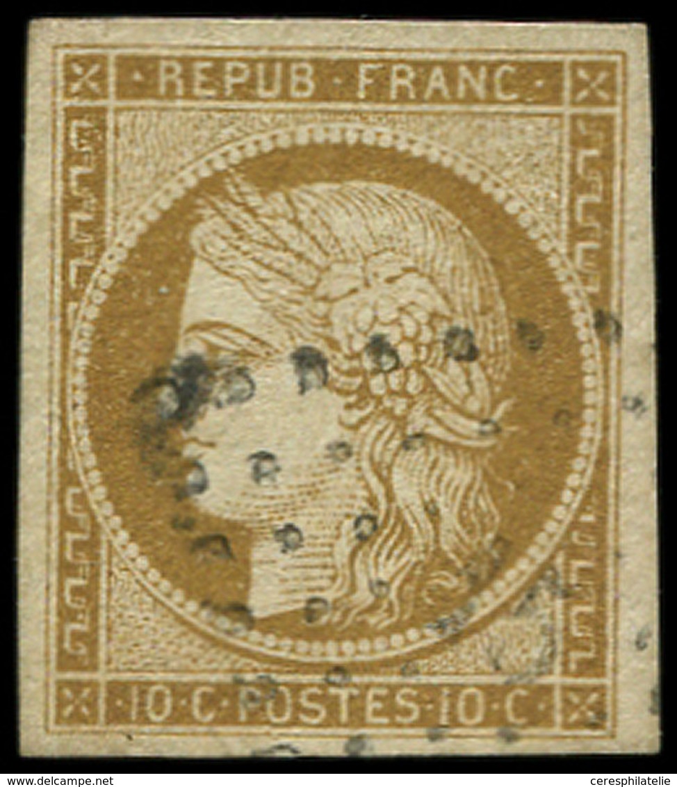 EMISSION DE 1849 1a   10c. Bistre-brun, Oblitéré PC 15, TB/TTB. Br - 1849-1850 Cérès